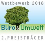Logo des Wettbewerbs Büro & Umwelt 2018